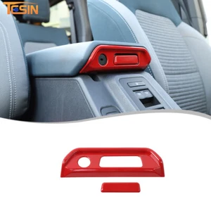 Reposabrazos Rojo Caja Interruptor Botón Decoración Cubierta Borde Marco Para Ford Bronco 2021 2022 - Imagen 1 de 12