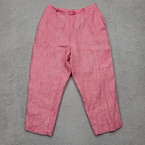 Pantalones Talbots Petite 10P para mujer rojo blanco lino pata de gallo forrados recortados 28x22* - Imagen 1 de 12