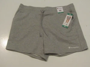 CHAMPION Heather Gray Lounge Terry Logo Shorts Size XL X-Large Womens NWT - Picture 1 of 2