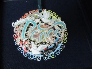 NIB 2022 Baldwin Brass 24K Gold Finished Celebration Of Peace Ornament - aa5 sb - Picture 1 of 5