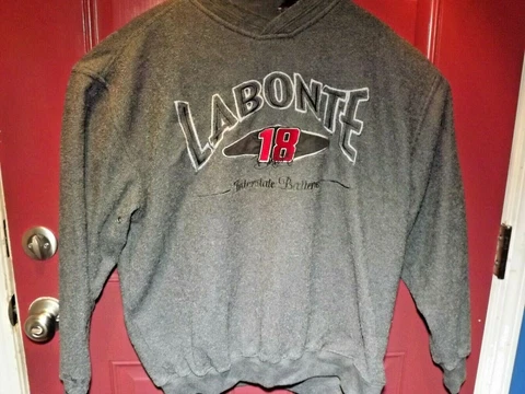 Bobby Labonte Nascar Gray Sweatshirt Large No. 8 Vintage Interstate Batteries Cover