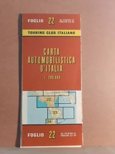 Carta automobilistica d'italia 1:200000 - foglio 22 touring club italiano 1961 - Picture 1 of 1