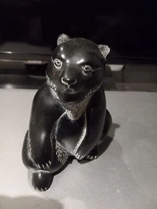 Boma brand carved black bear figurine - Picture 1 of 1