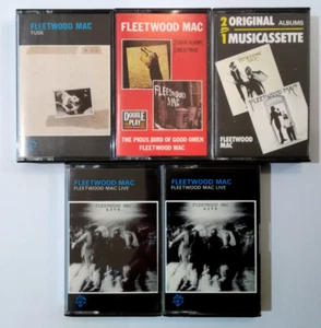 Lot of 5 Vintage Fleetwood Mac Music Cassette Tapes: Tusk, Rumours, Live & More - Picture 1 of 11
