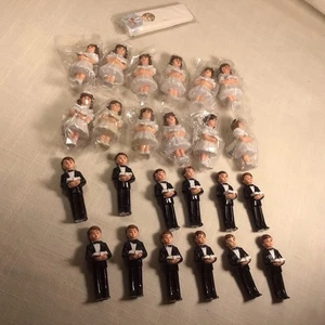 Vintage First Communion Boy And Girl Cake Toppers Plastic Decoration - Picture 1 of 10