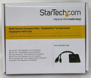 StarTech Multi Streaming Transport Hub MST DisplayPort to Dual Head Display Port - Picture 1 of 1