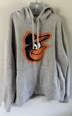 BALTIMORE ORIOLES Pullover Hoodie Sweatshirt Womens Large Gray Logo Fanatics - Image 1 of 4