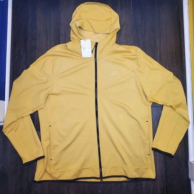Nike Hombres 2XL Tech Polar Ligero Cremallera Completa Sudadera con Capucha Amarillo DX0822-725 Foto 1 de 4
