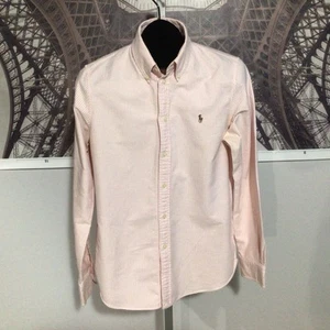 Ralph Lauren Custom Fit Pink Stripe Button Down Casual Shirt L - Picture 1 of 8