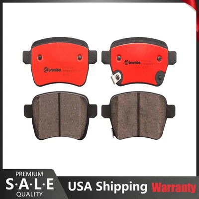 Juego de pastillas de freno Brembo traseras premium NAO cerámica ranuradas para Fiat 500L 2014-2018 Foto 1 de 3