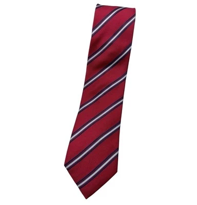 Corbata de hombre PAL ZILERI 100 % seda corbata de lujo XL a rayas rojas con:3" usada en excelente estado Foto 1 de 4