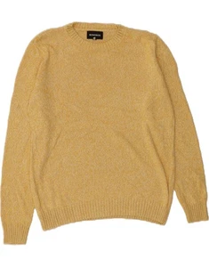 BONOBOS Mens Crew Neck Jumper Sweater Medium Yellow Flecked Linen BH05 - Picture 1 of 5