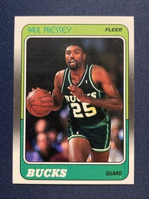 1988-89 Fleer Paul Pressey Milwaukee Bucks Basketball Card #75 - Image 1 of 4