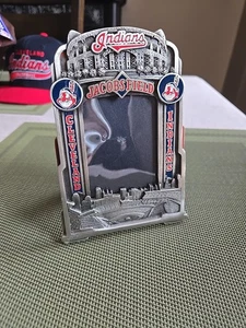 Vintage Cleveland Indians Jacobs Field Picture Frame Solid Pewter 1999 - Picture 1 of 6
