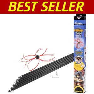Multi-Functional Chimney Cleaning Kit with 6 Rods - Safe & Efficient Solution - Picture 1 of 8