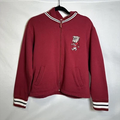 Vintage Mississippi State Bulldogs Women’s Full Zip Jacket With Hoodie Sz Large - Image 1 of 4
