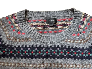 Suéter J.Crew Hombre Talla S Unisex Fair Isle Nordic Lambs Lana - Imagen 1 de 7