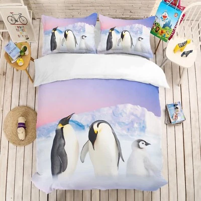 3D Penguin Quilt Cover Set Bedding Sets Pillowcases 64 - Image 1 of 4
