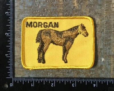 Parche cosido vintage Morgan raza caballo animal de granja equino mascota bordado años 70’s Foto 1 de 2