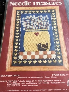NEEDLEPOINT MILKWEED CROCK KIT - RAHMEN NICHT ENTHALTEN NEU IM PAKET 06710 - Bild 1 von 6