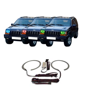 Kit de halo de faros RGB multicolor CHS para Jeep Grand Cherokee 93-98 - Imagen 1 de 5