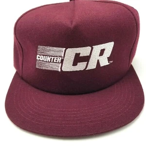 Gorra CR Contador Granate Ajustable Snapback Usada Hecha en EE. UU. Ma1 - Imagen 1 de 5