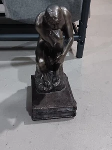 YTC 7,75 pollici il pensatore statua maschile nudo statuina, colore bronzo - Foto 1 di 10