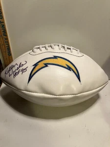 NFL SAN DIEGO CHARGERS KELLEN WINSLOW SIGNED FOOTBALL with COA - Picture 1 of 4