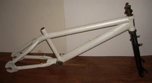 2001 Haro Dave Mirra Flair Signature Series Pearl White Frame Fork Set BMX - Picture 1 of 10
