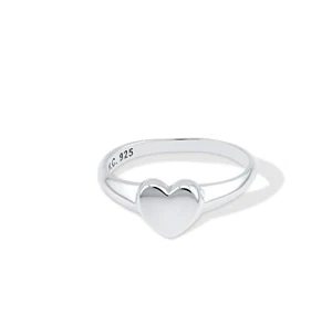 Women's Heart Pinky Ring Handmade in New York - Picture 1 of 16