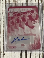 Jalen Carter RC 1/1 AUTO Magenta PRINTING PLATE ANIMATION 2023 Leaf Vivid