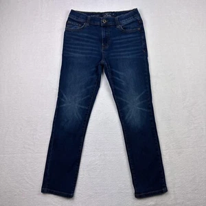 Lucky Brand Jean Youth 12 Blue Kids Girls Authentic Skinny Dark Wash Mid Rise - Picture 1 of 17