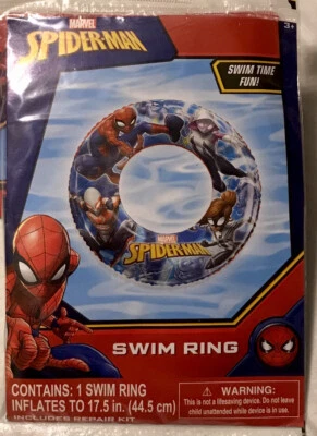 Anillo de natación Spider-man, 17,5” de diámetro, 3+ años NUEVO Foto 1 de 2