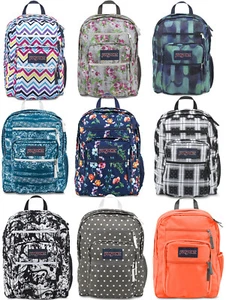 JanSport Big Student, Navy/ Black/Pink, Back to School Bag/Backpack/Rucksack 34L - Picture 1 of 30