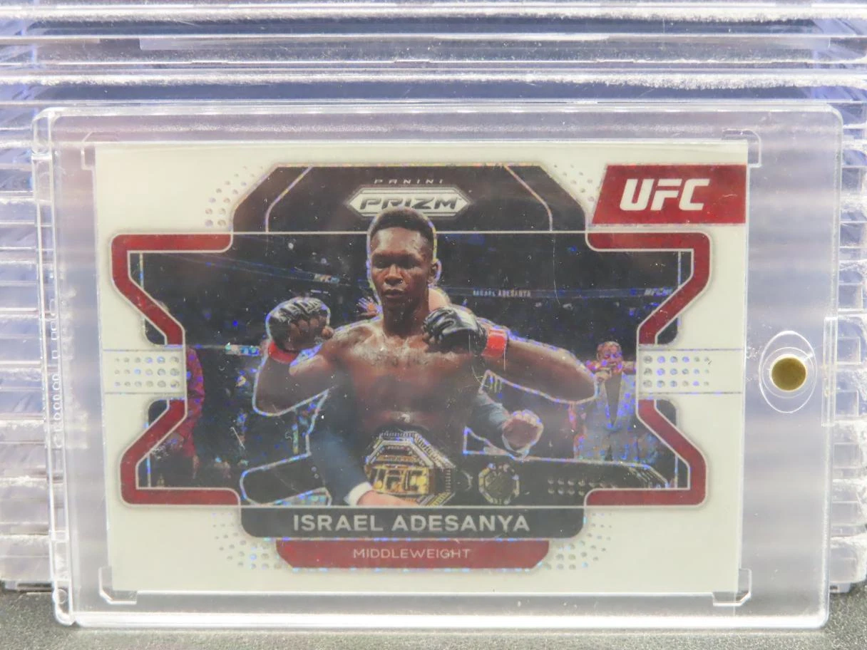 2022 Prizm UFC Israel Adesanya White Sparkle Prizm SSP #23