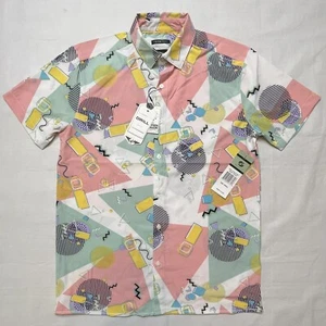 Drill Clothing Co. Retro Geo Knopfleiste Herren Small NEU mit Etikett Pastell UVP $ 52 - Bild 1 von 11
