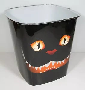 Schwarze Katze Kolorae Abfalleimer gruselige Augen Halloween Reißzähne dunkel 10 cm groß - Bild 1 von 8