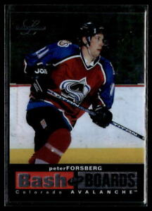 1996-97 Leaf Limited #8 Peter Forsberg Bash The Boards Limited Edition SN 1001G