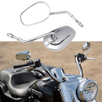 Chrome Rearview Mirror For All Harley Heritage Street Glide Big Dog Motorcycle