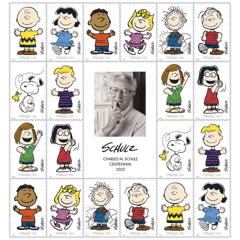 Mint US Charles Schulz Pane of 20 Forever Stamps Scott# 5726 Free Shipping (MNH) Cover