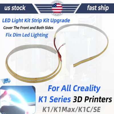 适用于 Creality K1 系列 3D 打印机 K1/K1Max/K1C/SE 升级 LED 灯条套件 — 第 1/4 张图片