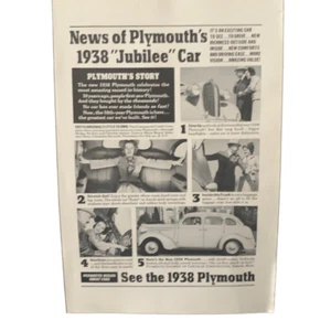 Vintage 1937 Plymouth Jubilee Car Ad Advertisement - Picture 1 of 4