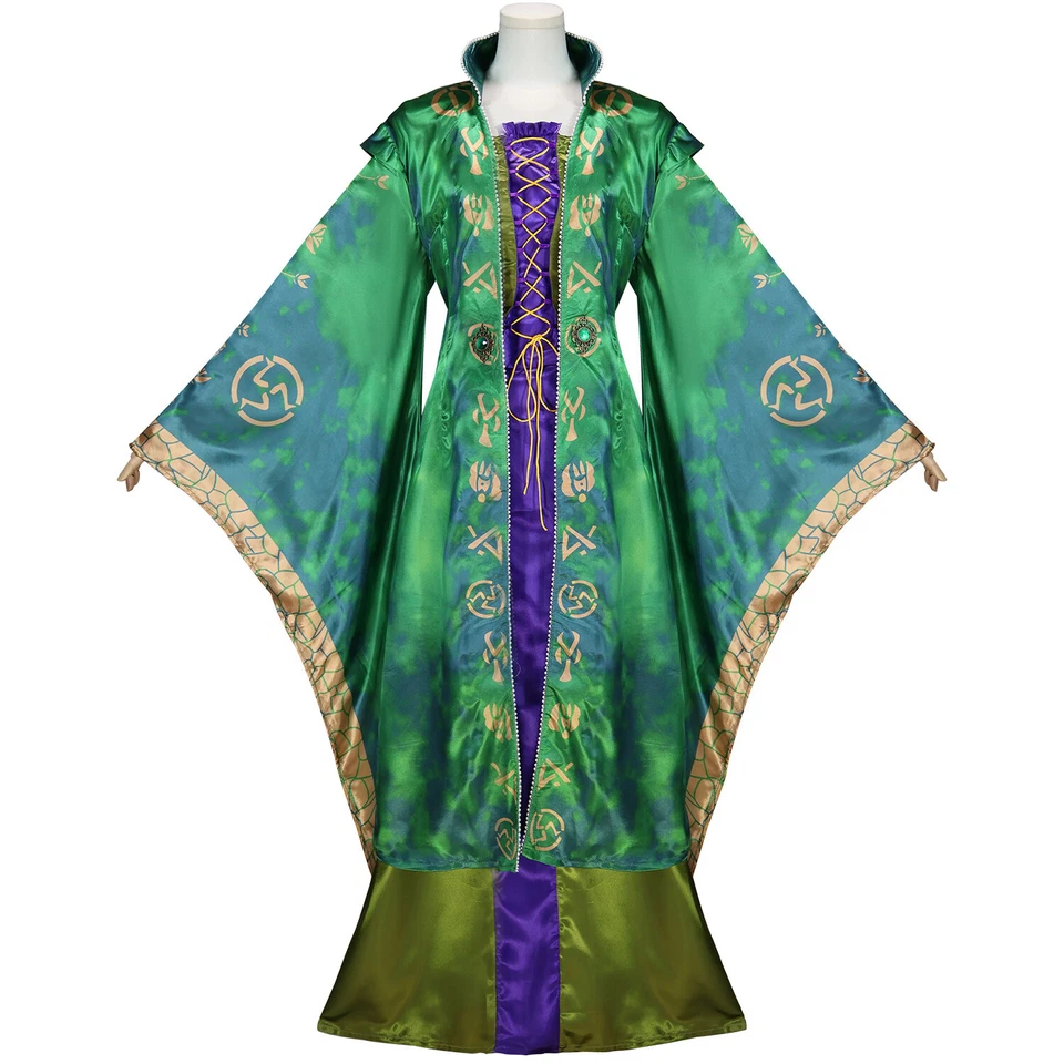 Hocus Pocus 2 Winifred Sanderson Disfraz Juegos con disfraces Halloween Conjunto Vestido Capa Foto 1 de 4