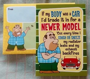 AUNTY ACID, "Body ReModel", (1) Leanin Tree Birthday Card, New With (1) Envelope - Picture 1 of 4
