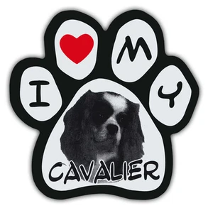 Picture Paws | Dog Paw Shaped Magnets: I LOVE MY CAVALIER (KING CHARLES) | Cars - Picture 1 of 1