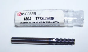 4.50mm (.1772") CARBIDE END MILL 4 FLUTE FOR TOUGH APPLICATIONS 1804-1772L590R - Picture 1 of 2