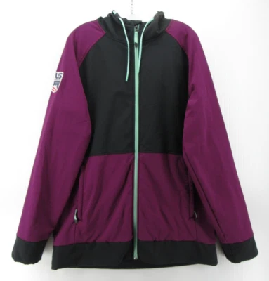 Chaqueta Spyder Mujer Grande Púrpura Equipo de Esquí de Estados Unidos Snowboard Abrigo Sudadera con Capucha Forrada de Vellón Foto 1 de 4