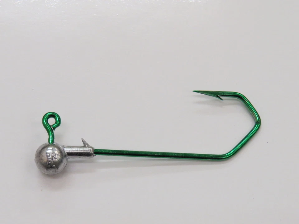 5x Ami da pesca con testa verde Profi Blinker Testa di montaggio Teste piombate - Immagine 1 di 1