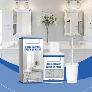 White Touch UP Paint Repair All in One Paint for Walls Cabinet Furniture Bath - Picture 1 of 13