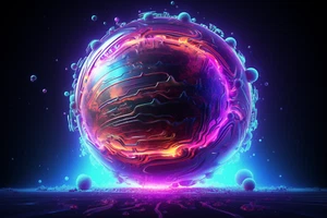 DMT Land UV tapestry, Blacklight Reactive, Psychedelic Wall Hanging, Psy Art - Picture 1 of 4
